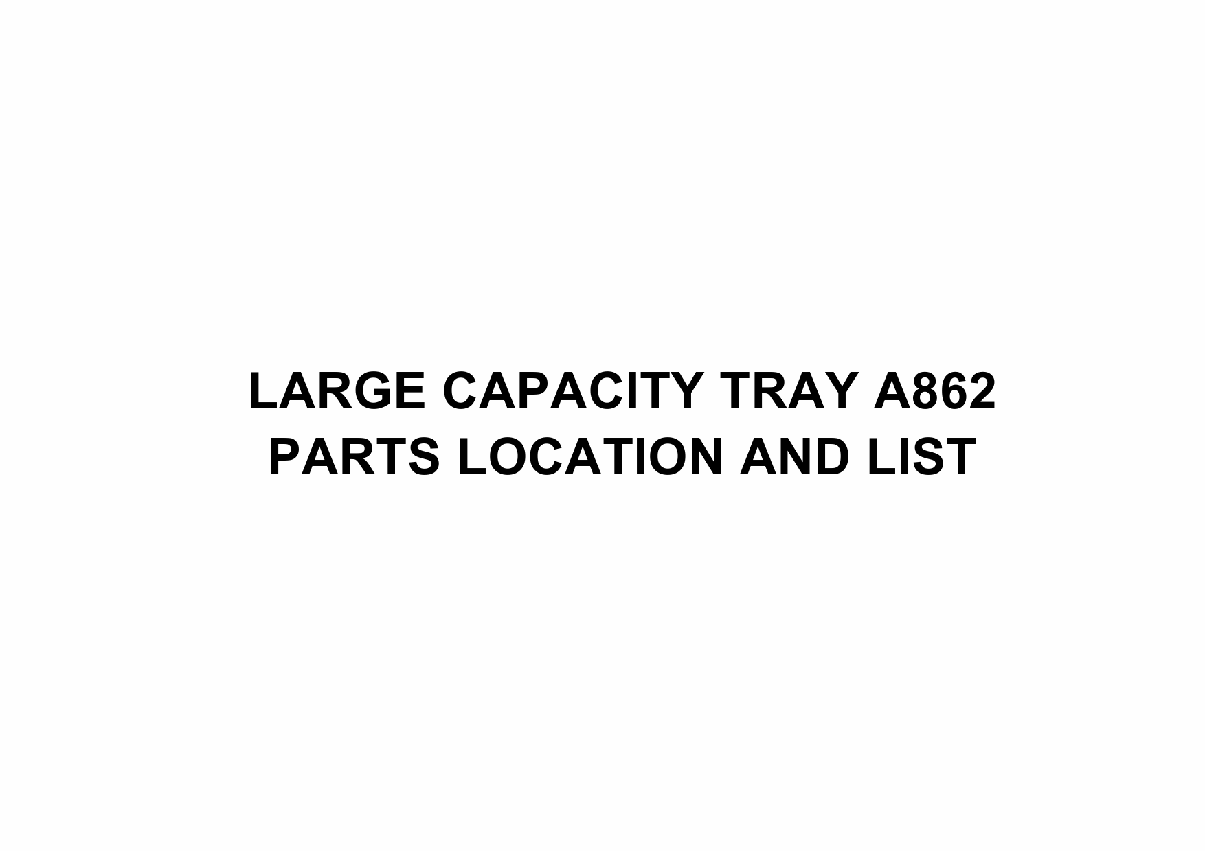 RICOH Options A862 LARGE-CAPACITY-TRAY Parts Catalog PDF download-1